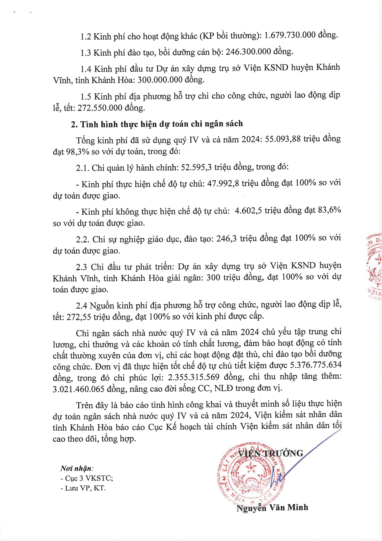 Báo cáo công khai và thuyết minh tình hình thực hiện dự toán 79King88 tỷ lệ cược cao Tài game Kinh 79 Quý IV và cả năm 2024
