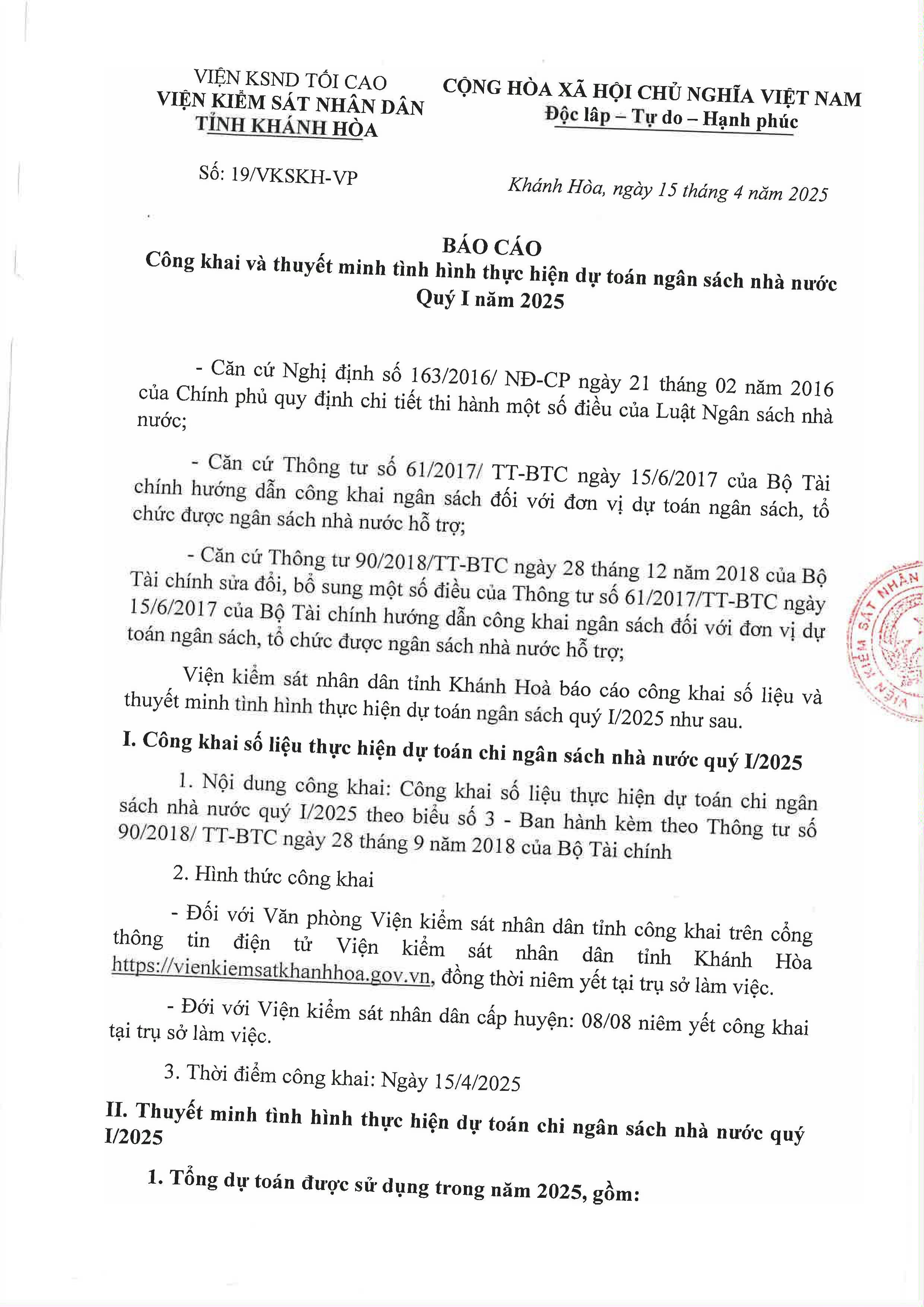 Báo cáo công khai và thuyết minh tình hình thực hiện dự toán 79King88 tỷ lệ cược cao Tài game Kinh 79 Quý I năm 2025